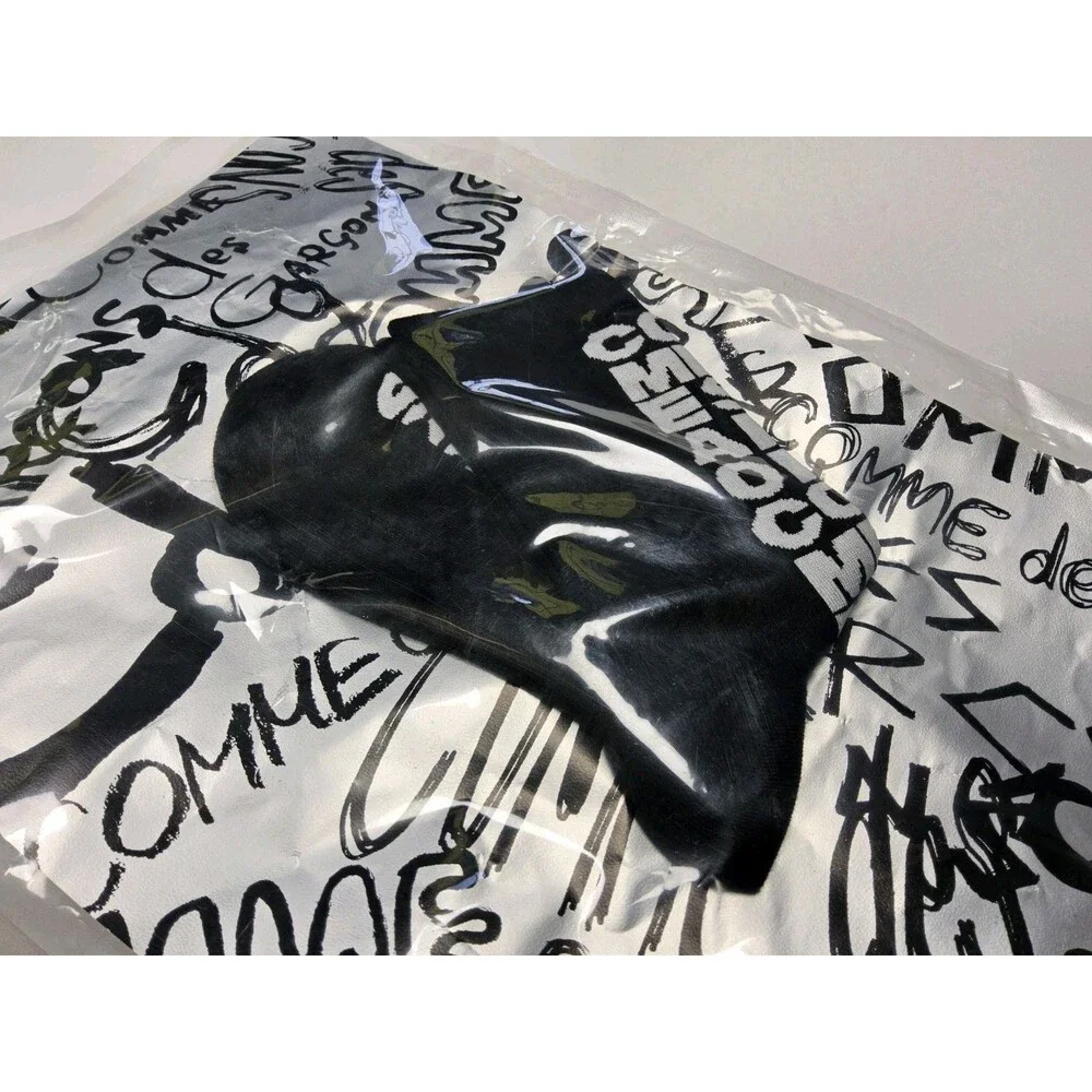 Comme des Garcons Logo Black Socks One Size